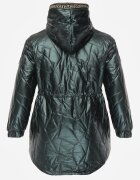 swest Geacă Parka Matlasată Verde închis cu glugă fixă Oferra