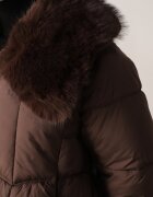 swest Jachetă de iarnă cu guler cu blană și manșete elastice largi Kusma Maro