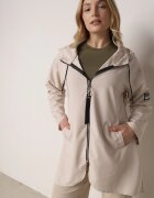swest Jachetă de vânt oversize bej deschis cu glugă Lafise