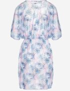 swest Kaftan de plajă Albastru-Roz cu flori cu legătură Ulonesia