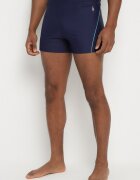 swest Pantaloni scurți de baie Albastru-marin și albastru cu Dungi Decorative și Buzunar Firalise