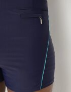 swest Pantaloni scurți de baie Albastru-marin și albastru cu Dungi Decorative și Buzunar Firalise