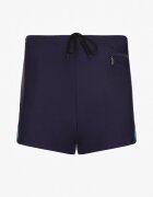 swest Pantaloni scurți de baie Albastru-marin și albastru cu Dungi Decorative și Buzunar Firalise