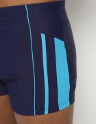 swest Pantaloni scurți de baie bleumarin-albastru cu dungi și șnur Milorelia