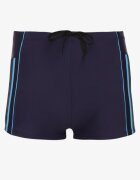 swest Pantaloni scurți de baie bleumarin-albastru cu dungi și șnur Milorelia