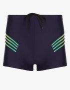 swest Pantaloni scurți de baie Bleumarin-Verzi cu șnur și benzi decorative subțiri