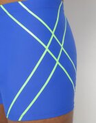 swest Pantaloni scurți de baie boxer Albastru-Verde cu șnur decorate cu model geometric Folenis