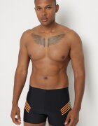 swest Pantaloni scurți de baie Negru-Portocaliu cu Șnur și Benzi Decorative Delicate