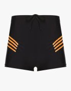 swest Pantaloni scurți de baie Negru-Portocaliu cu Șnur și Benzi Decorative Delicate