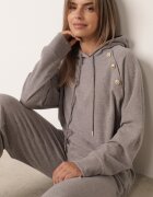 swest Set de trening cu glugă cu nasturi decorativi și pantaloni Eborissa Gri
