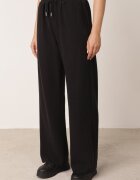 swest Set de trening cu glugă cu nasturi decorativi și pantaloni Eborissa Negru