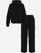 swest Set de trening cu glugă cu nasturi decorativi și pantaloni Eborissa Negru
