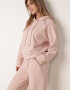 swest Set de trening cu glugă cu nasturi decorativi și pantaloni Eborissa Roz
