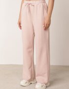 swest Set de trening cu glugă cu nasturi decorativi și pantaloni Eborissa Roz
