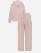 swest Set de trening cu glugă cu nasturi decorativi și pantaloni Eborissa Roz