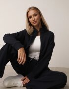 swest Set de trening cu pantaloni largi și bluză cu fermoar și guler tip tunică Aleea Bleumarin