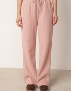 swest Set de trening cu pantaloni largi și bluză cu fermoar și guler tip tunică Aleea Roz