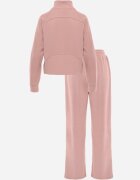 swest Set de trening cu pantaloni largi și bluză cu fermoar și guler tip tunică Aleea Roz
