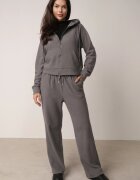 swest Set de trening din polar hanorac cu fermoar și pantaloni largi cu glugă Winalin Gri deschis