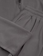 swest Set de trening din polar hanorac cu fermoar și pantaloni largi cu glugă Winalin Gri deschis