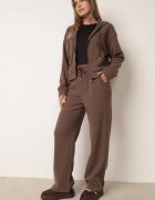 swest Set de trening din tricot rib pantaloni largi și bluză cu glugă Sinoh Maro