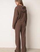 swest Set de trening din tricot rib pantaloni largi și bluză cu glugă Sinoh Maro