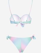 swest Sutien bikini cu legături albastru deschis cu încrețituri și Slip Kinitia