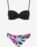 swest Sutien bikini negru cu volane și slip Efrileia