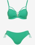 swest Sutien bikini Verde închis cu Aplicație și Chiloți tip figă cu elastic Ulosella