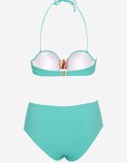 swest Sutien Bikini Verde închis cu Model Geometric Chiloți Tip Figă Ulosalia