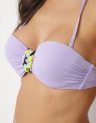 swest Sutien Bikini Violet cu Model Geometric Chiloți Tip Figă Ulosalia