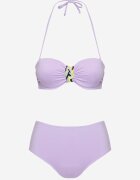swest Sutien Bikini Violet cu Model Geometric Chiloți Tip Figă Ulosalia