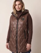 swest Vestă de tranziție cu două fețe matlasată partea cealaltă cu animal print Komona Maro