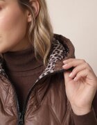 swest Vestă de tranziție cu două fețe matlasată partea cealaltă cu animal print Komona Maro