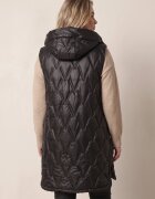 swest Vestă de tranziție cu două fețe matlasată partea cealaltă cu animal print Komona Neagră