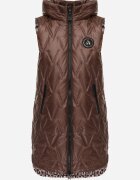 swest Vestă fără mâneci cu două fețe matlasată și cu glugă pe cealaltă parte animal print Estefana Maro
