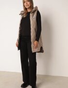 swest Vestă fără mâneci cu două fețe matlasată și cu glugă pe cealaltă parte animal print Estefana Maro