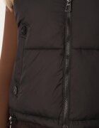 swest Vestă matlasată cu guler tip tunică și nasturi decorativi la buzunare Lidite Neagră