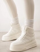 swin shoes Ghete de zăpadă cu șireturi în stil sneakers pe platformă Lennara Bej