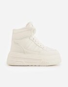swin shoes Ghete de zăpadă cu șireturi în stil sneakers pe platformă Lennara Bej