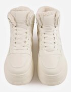 swin shoes Ghete de zăpadă cu șireturi în stil sneakers pe platformă Lennara Bej