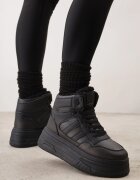 swin shoes Ghete de zăpadă cu șireturi în stil sneakers pe platformă Lennara Negre