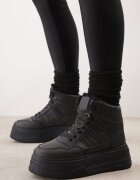 swin shoes Ghete de zăpadă cu șireturi în stil sneakers pe platformă Lennara Negre