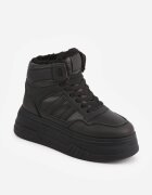swin shoes Ghete de zăpadă cu șireturi în stil sneakers pe platformă Lennara Negre