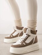 swin shoes Ghete de zăpadă în stil sneakers pe talpă groasă Fiasha Bej