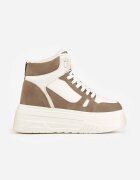 swin shoes Ghete de zăpadă în stil sneakers pe talpă groasă Fiasha Bej
