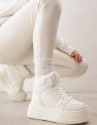 swin shoes Ghete de zăpadă în stil sneakers pe talpă groasă Fiasha Bej