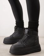 swin shoes Ghete de zăpadă în stil sneakers pe talpă groasă Fiasha Negre