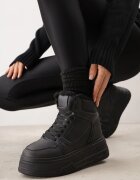 swin shoes Ghete de zăpadă în stil sneakers pe talpă groasă Fiasha Negre