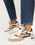 szixth june Adidași Bej închis din imitație de piele cu inserții decorative Xavara